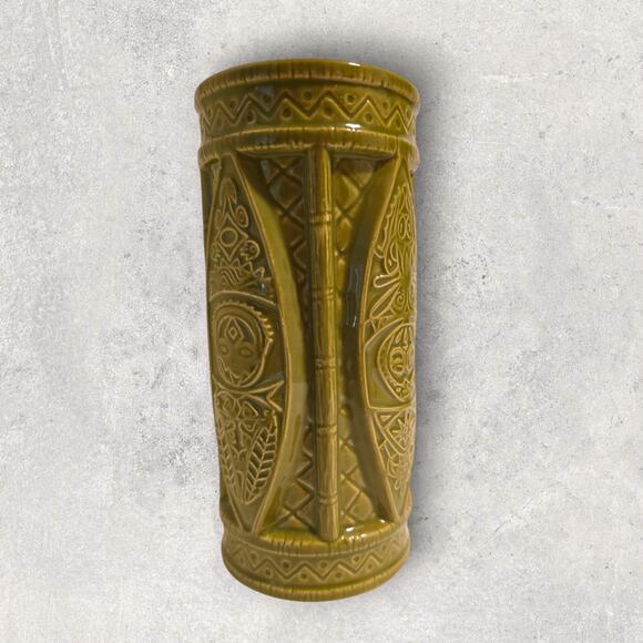 Disney Adventureland Tiki Shield Mug Green Disneyland Park NEW - Picture 1 of 4